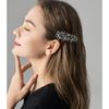 2 Pcs Vintage Silver Leafy Barrette Antique Filigree Flower Crystal Barrette Metal Retro French Hair Clips For Women Girl