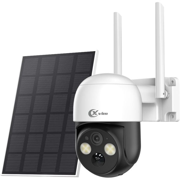 XVIM 4MP WiFi Solar Camera Wireless Outdoor Security Camera System Rechargeable