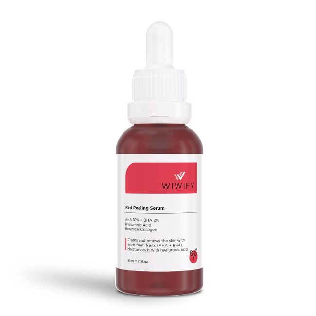 WIWIFY Gözenek Sıkılaştırıcı Akne Karşıtı Yenileyici Botanikal Kolajen Peeling Serum (aha10% + Bha2%) 30 Ml RED PEELING SERUM