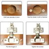 100 Pcs Silver Plastic Hinge Dowel Inserts Kit Toothed Machine Thread Opening Plastic Dowel Screws (4x10mm)