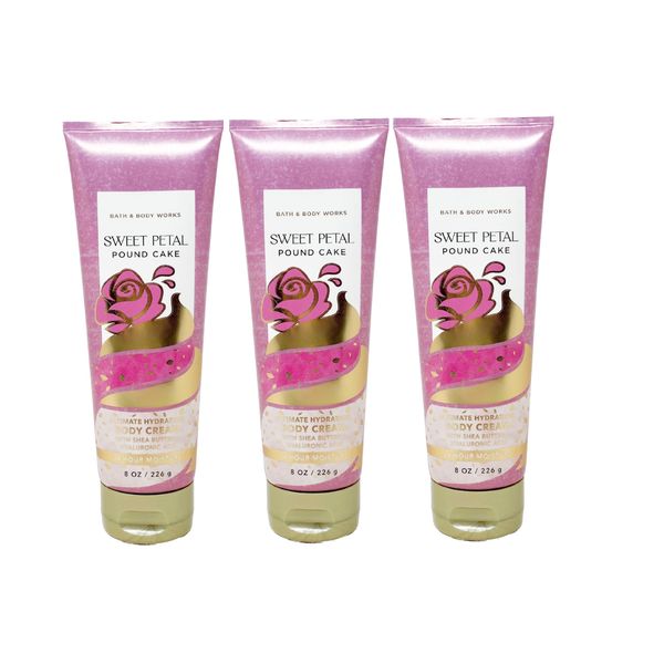 Generic Bath and Body Work Sweet Petal Pound Cake - Pack of Three - Body Cream