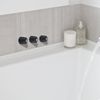 Tinoaly 3pcs Shower Knobs Replacement Kit, Matte Black Shower Knobs Include Base Connectors Screws Compatible with Verve Bathtub Faucet Handle Remodel Trim Kit