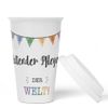 JUNIWORDS To-Go Becher mit Deckel, Bester Leitender Pfleger der Welt (5709169)
