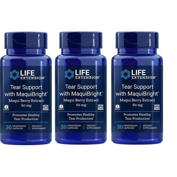 Tear Support with MaquiBright 60 mg, 30 Vegetarian Capsules-Pack-3