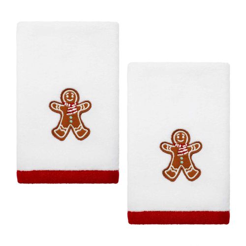 Avanti Linens - Fingertip Towels, Soft & Absorbent, Christmas Decorations, Set of 2 (Sweet Treat Collection)