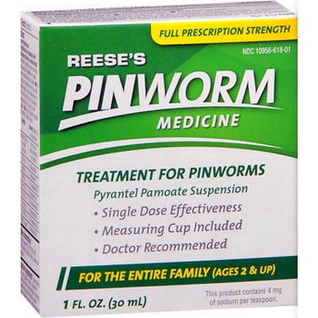 Pinworm Medicine Reeses, Pyrantel pamoate Suspension 1oz ^