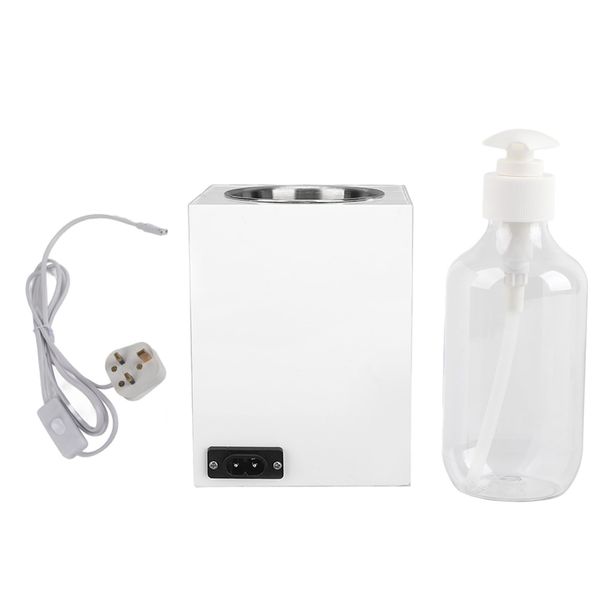 Massage Oil Heater Fast Heating Massage Oil Warmer Single Bottle Adjustable Temperature Essential Oil Lotion Heater Aluminum Alloy Inner Liner, 110‑250V UK Plug (UK Plug)