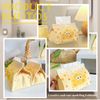 KASESSS 2-Piece Fabric Tissue Box Holder, Cute Tissue Holder, Cheese Pattern, Yellow, Polyurethane