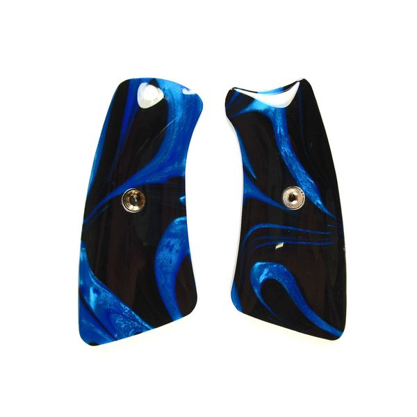 Blue & Black Pearl Ruger GP100 Grip Inserts