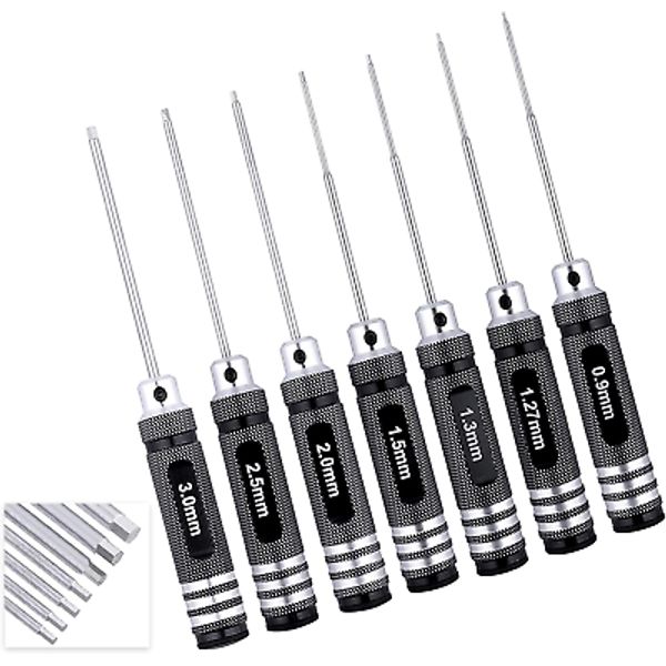 Hex Screwdriver Set 0.9Mm 1.27Mm 1.3Mm 1.5Mm 2.0Mm 2.5Mm 3.0Mm 7Pcs Hex Head All