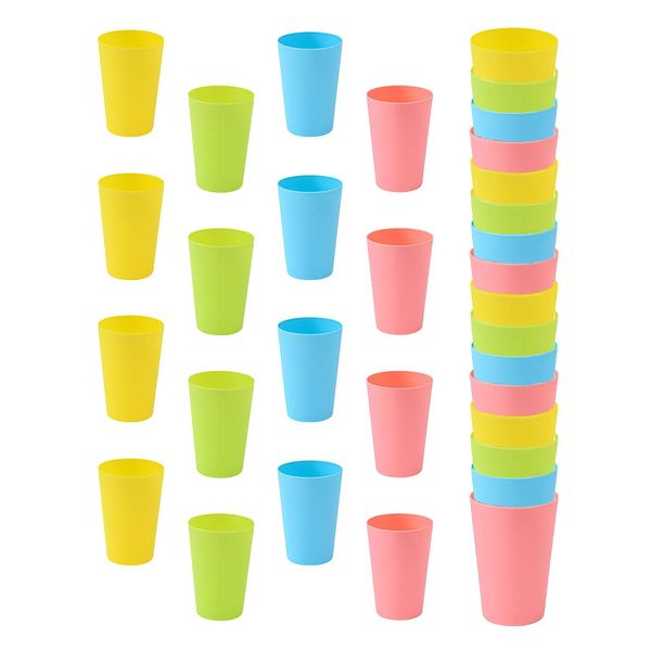 Mon amulette Plastic Cups Color Cups for Kids Toddlers Kids Stacking Cups Toothpaste Cups (4 Colors [16 Pieces])