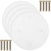 NUOBESTY Round Ceiling Cover Plate Electrical Outlet Cover for Wall 4 Pack White Plastic