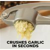 Zulay Kitchen Premium Garlic Press Set - Soft, Easy-Squeeze Ergonomic Handle