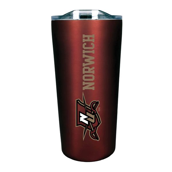 The Fanatic Group Norwich University Double Walled Soft Touch Tumbler, Design-3 - Burgundy