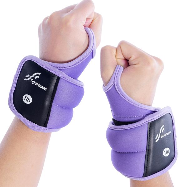 Sportneer 2er Set Gewichtsmanschetten mit Daumenschlaufen Zwei Feste Modi Handgelenk Gewichte für Arme Wrist Weights für Fitnessstudio, Bewegung, Laufen, Joggen