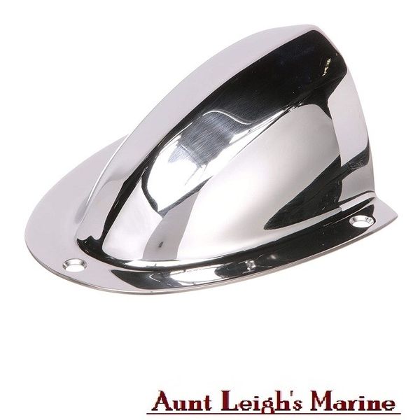 Seachoice Stainless Steel Clam Shell Vent Ventilator Cable Wire Hole Cover (L)