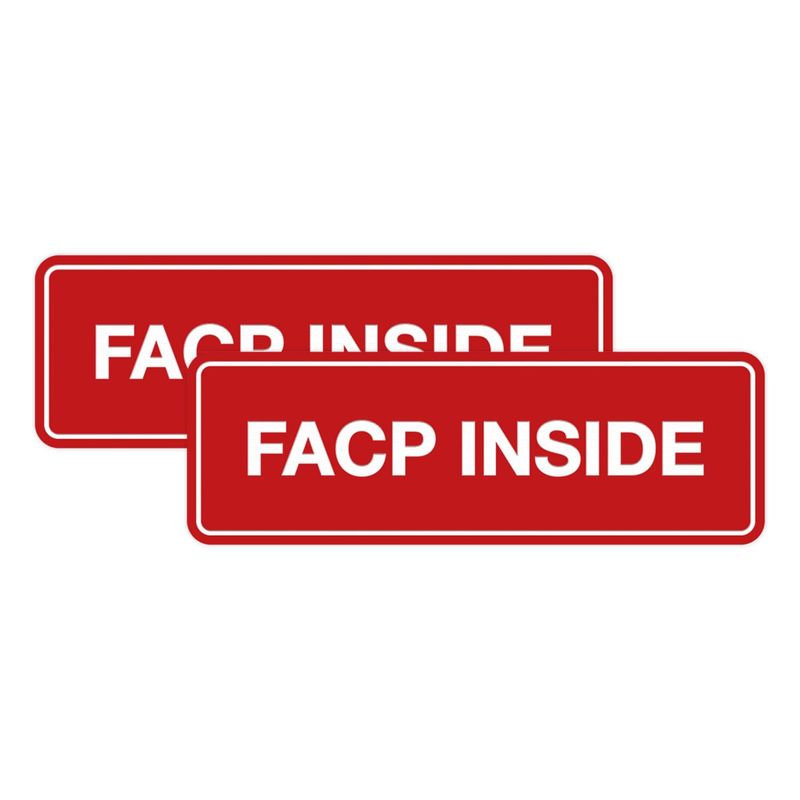 Signs ByLITA Standard FACP Inside Sign | Fire Safety Signage (Red ...