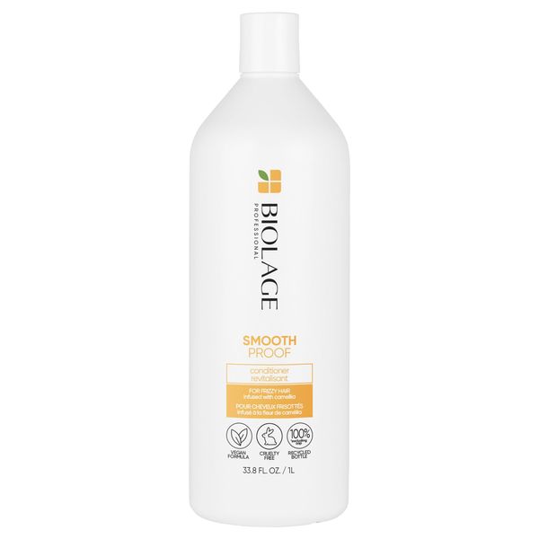 Biolage Smooth Proof Conditioner | Provides Humidity Control & Anti-Frizz Smoothness | For Frizzy Hair | Paraben & Silicone-Free | Vegan​ | 33.8 Fl. Oz