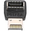 Ejoyous USB Front Panel Adapter, USB 3.1 Type E Adapter Header Computer Motherboard 90 Degree Right Angle Adapter (PH74A)