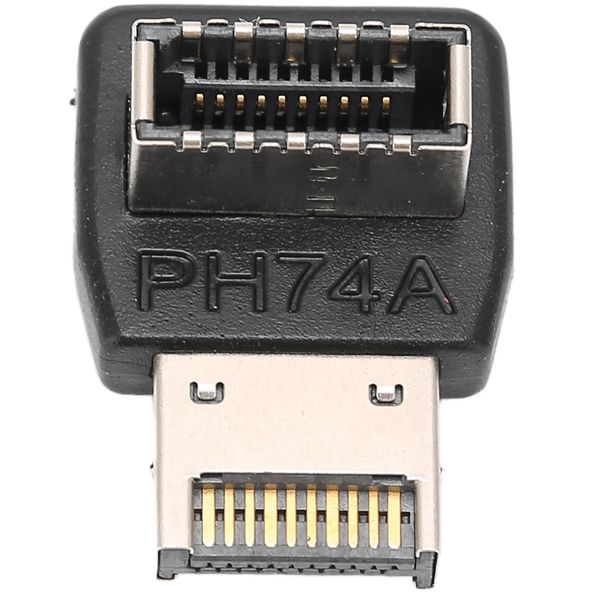 Ejoyous USB Front Panel Adapter, USB 3.1 Type E Adapter Header Computer Motherboard 90 Degree Right Angle Adapter (PH74A)