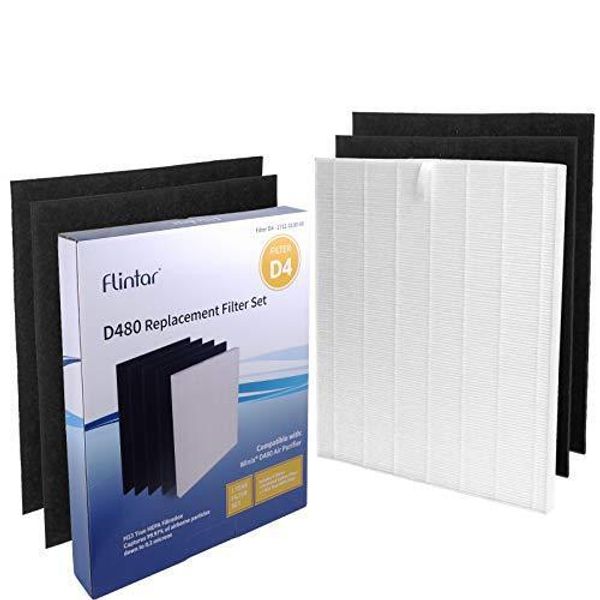 Flintar D480 H13 True HEPA Replacement Filter D4, Compatible with Winix D480 Air