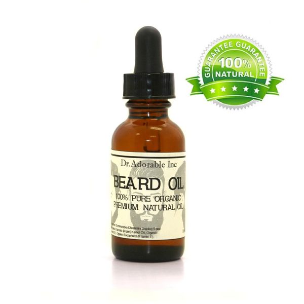 1.1 oz Beard Oil & Conditioner Unscented 100% Organic Natural Oil by Dr.Adorable