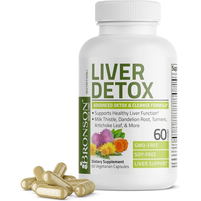 Bronson Liver Detox Advanced Detox & Cleansing Formula Supports Health Liver Fun