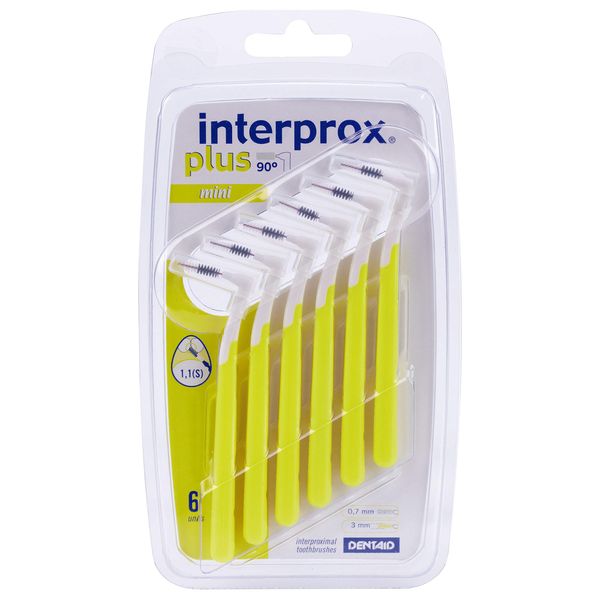 Interprox Plus Yellow 1.1mm Mini Interdental Brush