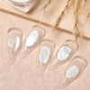 Aurora Powder Set of 4 Pearl Nail Powder Mirror Nail Nail Powder Metallic Gel Gel Nail Nail Powder Fine Particles Magic Mirror Nail Art Hologram Design Chrome Powder Silver Flash Nail