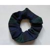 Dark blue and green tartan scrunchie - black watch
