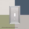Franklin Brass 64930 Concave Single Duplex Outlet Wall Plate / Switch Plate / Cover, Satin Nickel
