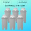Brita Pitcher Compatible Alkaline Water Filter 6 PACK Upgrade Fits Brita Classic