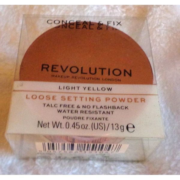 New Revolution Conceal & Fix Loose Setting Powder Light Yellow 0.45oz/13g