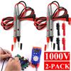 2PACK Multimeter Test Leads for Fluke Meter Electrical Alligator Clip Probes 20A