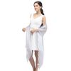 Basic Sense Sheer Shimmer Iridescent Shawl Wrap (100 x 21.5), Light Silver
