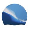 SPEEDO MULTI COLOUR SILICONE CAP - BLUE/WHITE