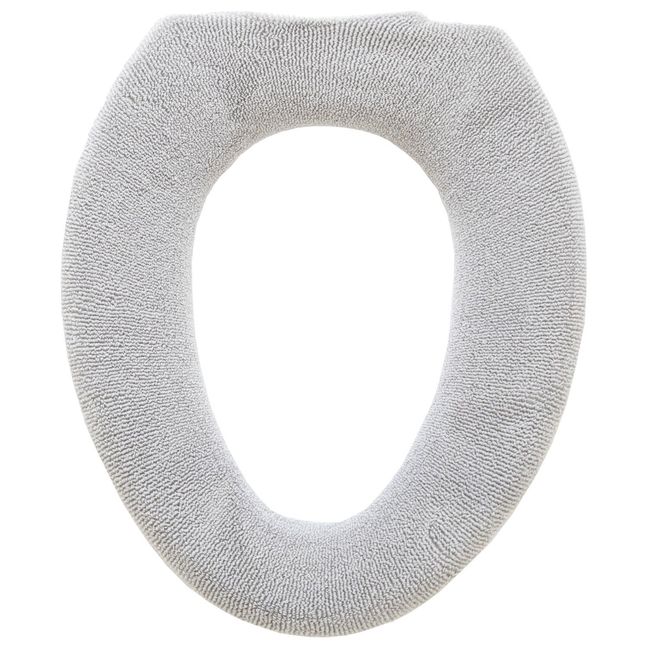 OKA Kando Ryoko (Well Dried) D Nature Toilet Seat Cover, Gray, Custom Fit for O-Shaped Toilet Seats, (Antibacterial, Deodorizing, Clean Fresh)