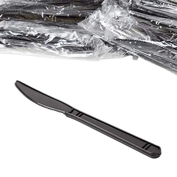 Individually Wrapped Heavy Weight Utensil (200, Black Knife)