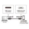サンワサプライ USB2.0 TypeC - microBケーブル 1m KU-CMCBP310