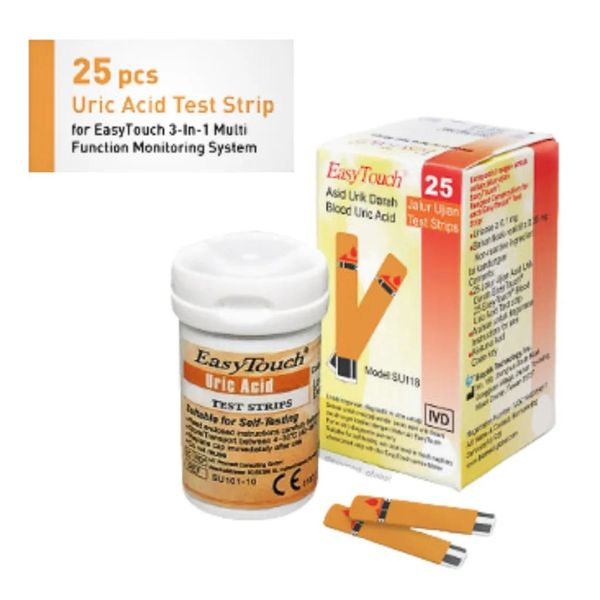 Original New Easy Touch Test Strip For URIC ACID Level Check - 25 TestStrips