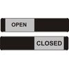 Seco Open/Closed Sliding Sign, 255mm x 52mm - Aluminum/PVC