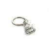 Personalised Buddha Keyring Any Initial Bag Charm Buddhist Yoga Yogi Keychain