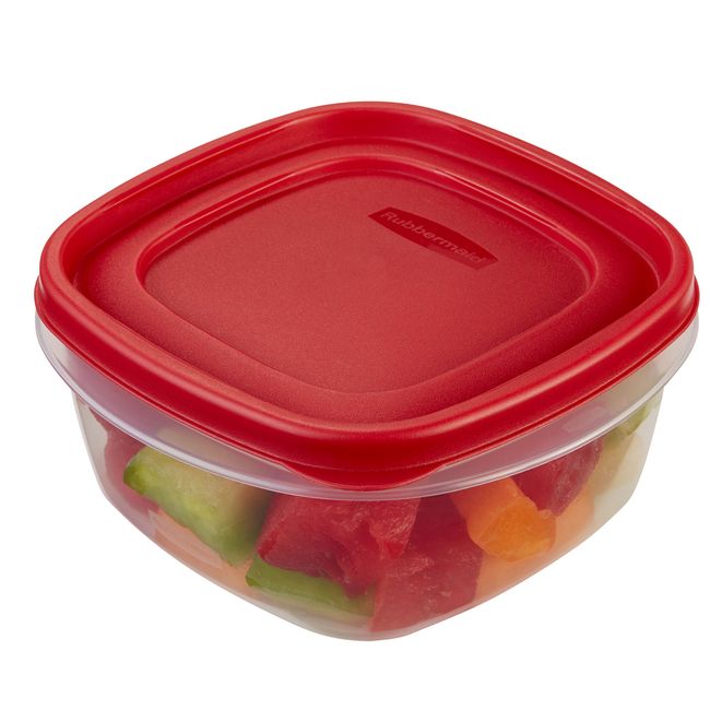 Rubbermaid Easy Find Lids Food Storage Containers, Racer Red, 6-Piece Set