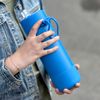 Stainless Steel Water Bottle with Bumper (Blue)