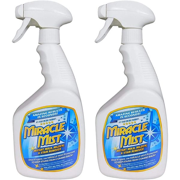 MiracleMist Instant Mold and Mildew Stain Remover 32 Oz. by Encore Coating | 2 Pack (64 Oz Spray)