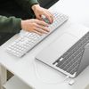 Wired Full-Size Keyboard for Mac OS with Foldable Keyboard Riser, Numeric Keypad, USB-A/USB-C Plug-N-Play, Compatible with Apple iMac, Mac Mini, MacBook