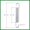 Motoforti Motorcycle Silver Tone Side Stands Bracket Kickstand Return Spring Long-lasting
