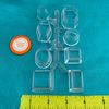 Small Beveled Edge Shape Cutters Set of 8 for Polymer Clay Poly-Tools Geometric