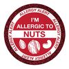 Flox Creative 48 30mm Matt Circle Stickers I'm Allergic to Nuts