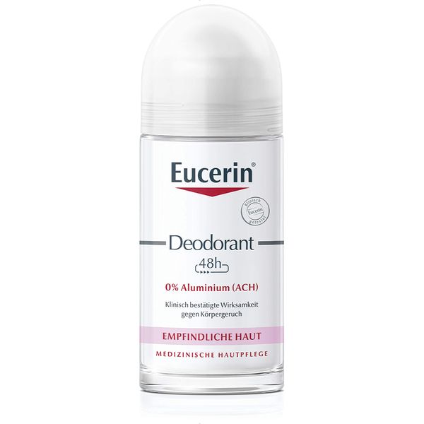 Eucerin Sensitive Skin Roll-On Deodorant, 0% Aluminium, Single Pack